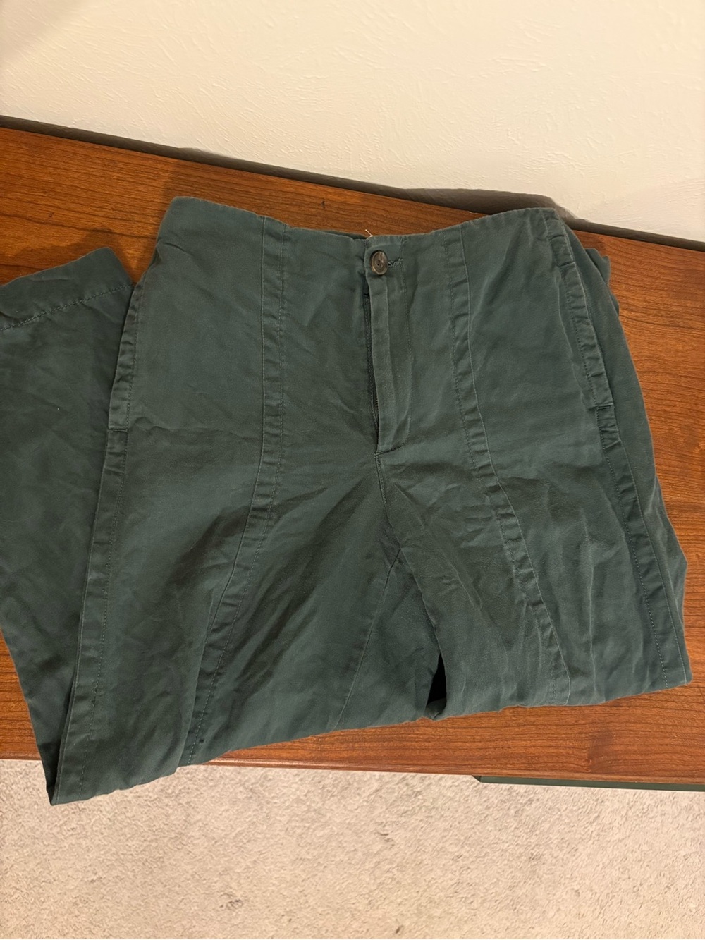 Loft Classic Dark Green Casual Capris